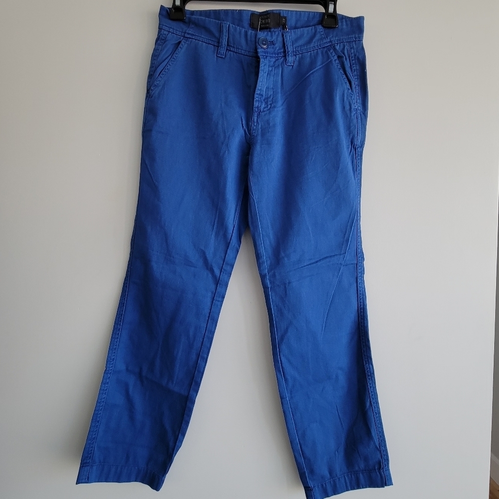 J. CREW Women's Classy Blue Cotton Chino Pants Size 2P
